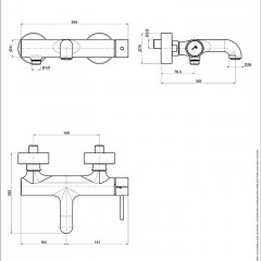 Fima Carlo Frattini Spillo Up Смеситель для ванны, настенный, цвет: хром