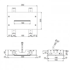 FIMA|Carlo Frattini Wellness Верхний душ Modular 350х200 мм., с каскадом, встраиваемый в потолок, цвет хром