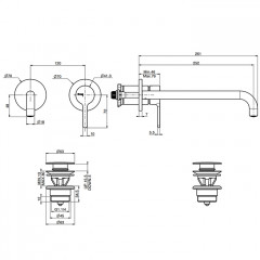 Fima Carlo Frattini Snap Cмеситель для раковины, встраиваемый, цвет: чёрный матовый