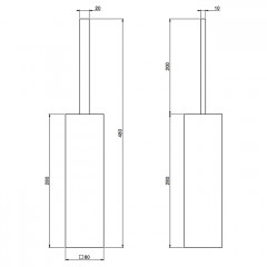 Fima Carlo Frattini Accessori Туалетный ёршик, напольный, цвет: золото