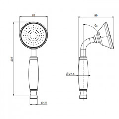 FIMA|Carlo Frattini Wellness Ручной душ из латуни, цвет хром