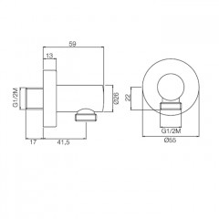FIMA|Carlo Frattini Wellness Подвод воды 1/2", цвет золото