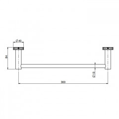 Fima Carlo Frattini Accessori Полотенцедержатель 30см., подвесной, цвет: чёрный матовый