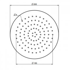 FIMA|Carlo Frattini Spillo Steel Верхний душ 200 мм., цвет INOX