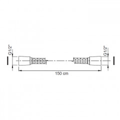 FIMA|Carlo Frattini Wellness Шланг для душа 1500 мм., цвет хром