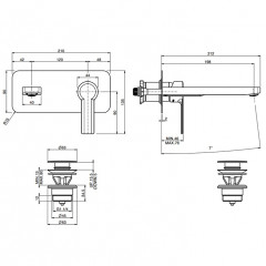 Fima Carlo Frattini Mast Cмеситель для раковины, встраиваемый, излив: 19.9см., цвет: хром