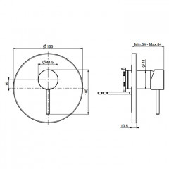 Fima Carlo Frattini Spillo Up Смеситель для душа, встраиваемый, цвет: золото