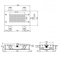 Fima Carlo Frattini Soffioni Верхний душ 35х20см., потолочный, цвет: чёрный матовый