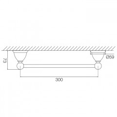 FIMA|Carlo Frattini Style Полотенцедержатель 300 мм., цвет хром