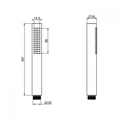 Fima Carlo Frattini Doccette Ручной душ, цвет: чёрный матовый