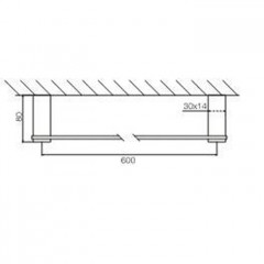 FIMA|Carlo Frattini Quadra Полотенцедержатель 600 мм., цвет хром