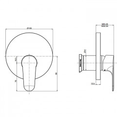 Fima Carlo Frattini Serie 22 Смеситель для душа, встраиваемый, цвет: чёрный матовый