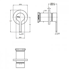 Fima Carlo Frattini Snap Смеситель для душа, встраиваемый, цвет: чёрный матовый