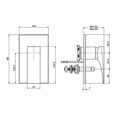 Fima Carlo Frattini Zeta Смеситель для душа, встраиваемый, с переключателем на 2 выхода, цвет: золото