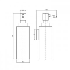 FIMA|Carlo Frattini Rotola Диспенсер для жидкого мыла настенный, цвет хром