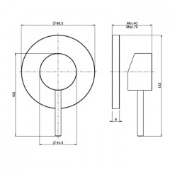 Fima Carlo Frattini Spillo Tech Смеситель для душа, встраиваемый, цвет: хром