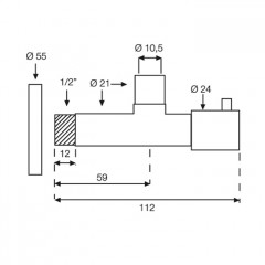 Fima Carlo Frattini Sottolavabo Угловой вентиль с фильтром, цвет: чёрный матовый