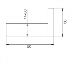 Fima Carlo Frattini Quadra Крючок одинарный, цвет: чёрный матовый