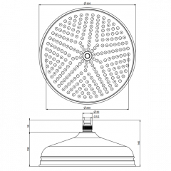 FIMA|Carlo Frattini Wellness Верхний душ из латуни 300 мм., цвет бронза