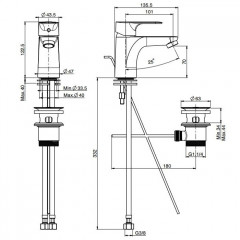 FIMA|Carlo Frattini Serie 22 Смеситель для раковины, с донным клапаном, цвет хром