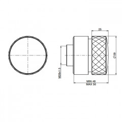 Fima Carlo Frattini Texture Collection Запорный вентиль 1/2", цвет: чёрный матовый