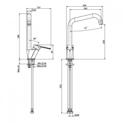 Fima Carlo Frattini Kitchen Смеситель для кухни, на 1 отв., Serie 4, цвет: хром