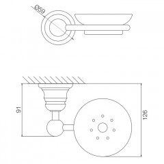 FIMA|Carlo Frattini Victory Мыльница настенная, стеклянная, цвет хром