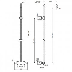Fima Carlo Frattini Colonne doccia Смеситель для душа, термостатический, с душевой стойкой, цвет: хром
