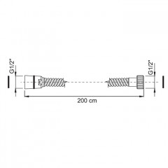 FIMA|Carlo Frattini Wellness Шланг для душа 2000 мм., металлический, цвет хром