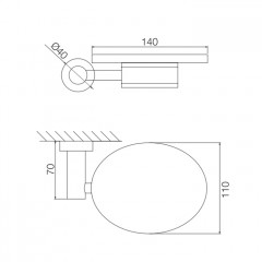 Fima Carlo Frattini Accessori Мыльница стекляная, подвесная, цвет: золото