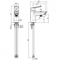 Fima Carlo Frattini Spot Смеситель для ванны, на 1 отв., с переключателем, цвет: чёрный матовый