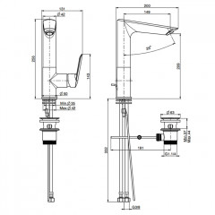 Fima Carlo Frattini Spot Cмеситель для раковины, 1 отв., с донным клапано, цвет: чёрный матовый