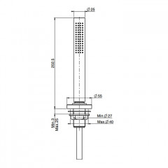 Fima Carlo Frattini Set doccia Ручной душ, на борт ванны, на 1 отв., цвет: чёрный матовый