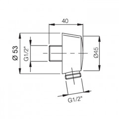 FIMA|Carlo Frattini Wellness Подвод воды 1/2", цвет золото