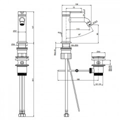 Fima Carlo Frattini Snap Смеситель для раковины, на 1 отв., без донного клапана, цвет: хром