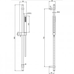 Fima Carlo Frattini Saliscendi Душевой гарнитур, с руным душем и шлангом 150см., цвет: золото