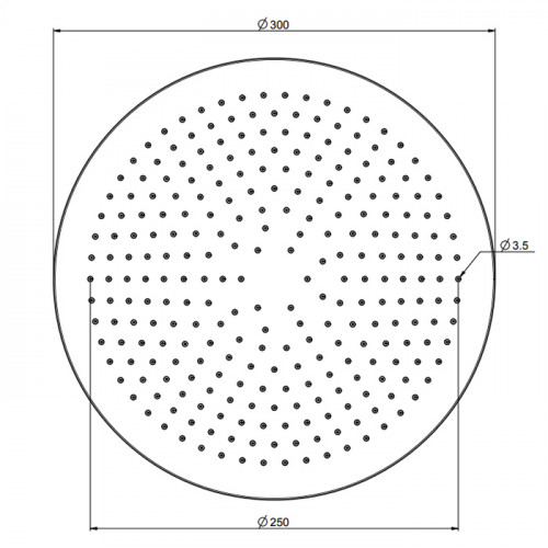 FIMA|Carlo Frattini Spillo Steel Верхний душ 300 мм., цвет INOX