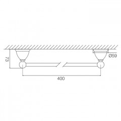 FIMA|Carlo Frattini Style Полотенцедержатель 400 мм., цвет хром