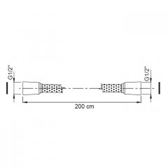 FIMA|Carlo Frattini Wellness Шланг для душа 2000 мм., цвет хром