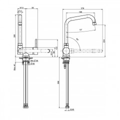 FIMA|Carlo Frattini Kitchen Смеситель для кухни, с опускающимся изливом, цвет хром