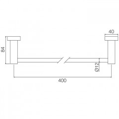 FIMA|Carlo Frattini Rotola Полотенцедержатель 400 мм., цвет хром