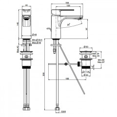 Fima Carlo Frattini Mast Смеситель для раковины, на 1 отв., цвет: хром