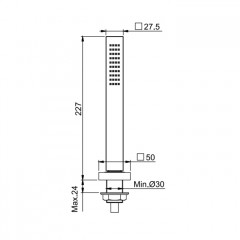 Fima Carlo Frattini Set doccia Ручной душ, на борт ванны, на 1 отв., шланг 150см., цвет: чёрный матовый