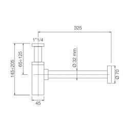 Fima Carlo Frattini Complementi Bagno Сифон для раковины, цвет: хром