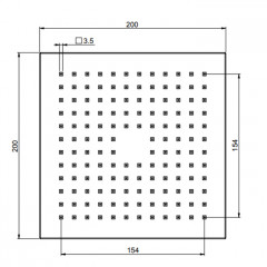 FIMA|Carlo Frattini Wellness Верхний душ из ABS 200х200 мм., квадратный, цвет хром