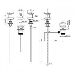 Fima Carlo Frattini Maxima Cмеситель для биде на 3 отверстия, цвет: чёрный матовый