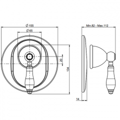 FIMA|Carlo Frattini Herend Смеситель для душа встроенный, внешняя часть, цвет хром