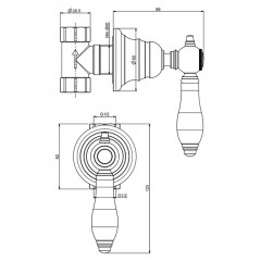 Fima Carlo Frattini Herend Запорный вентиль 1/2", цвет: хром