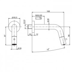 Fima Carlo Frattini Collettività Кран для раковины, 19,3см., настенный, для холодной воды, цвет: золото