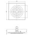 FIMA|Carlo Frattini Spillo Steel Верхний душ 200x200 мм., квадратный, цвет INOX